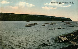 Palisades opp Yonkers, NY Postcard Postcard