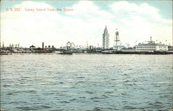 Coney Island from the Ocean Postcard