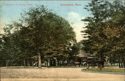 Entrance to Forest Park Postcard