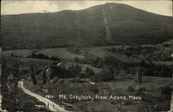 Mt. Greylock, Seen From Adams, Mass Postcard