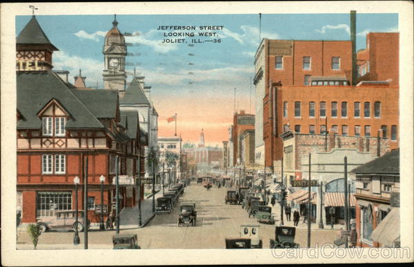 Jefferson Street, Looking West Joliet Illinois