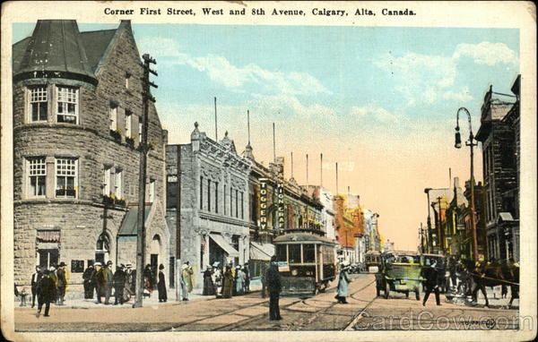 Corner First Street, West and 8th Avenue Calgary AB Canada