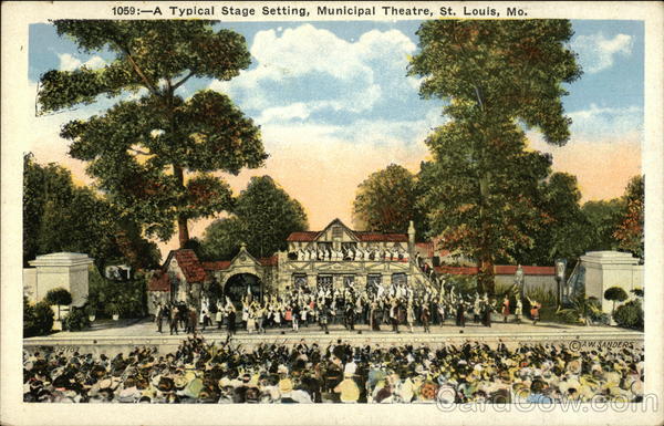 A Typical Stage Setting, Municipal Theatre St. Louis Missouri