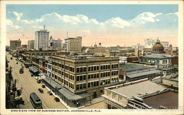 Bird's Eye View of Business Section Jacksonville Florida