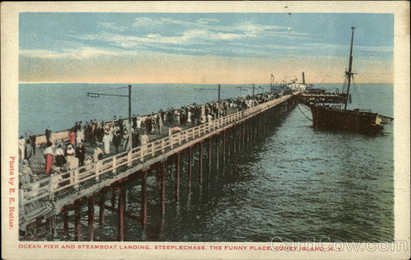 Ocean Pier and Steamboat Landing Coney Island New York