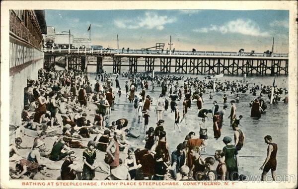 Bathing at Steeplechase, Funny Place - Coney Island New York