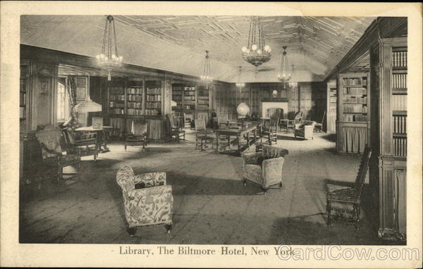 The Biltmore Hotel - Library New York Photo-Gelatine Printing Co., N. Y