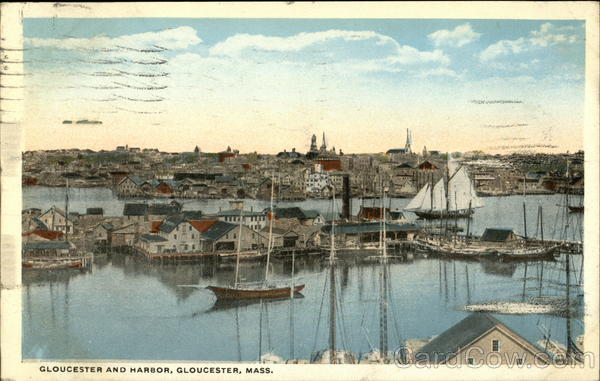 Town and Harbor Gloucester Massachusetts