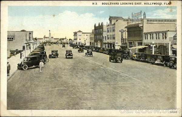Boulevard Looking East Hollywood Florida