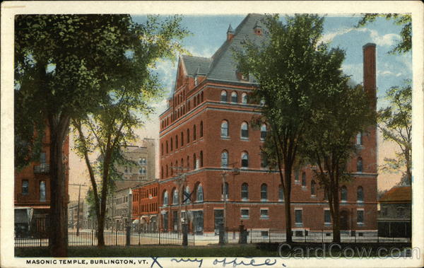 Masonic Temple Burlington Vermont