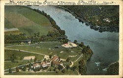 Aeroplane View From 1,200 Feet of Delaware and Buckwood Inn Postcard