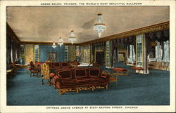 Grand Salon, Trianon, The World's Most Beautiful Ballroom, Cottage Grove Avenue at 62nd Street Postcard