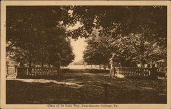 Class of '89 Gate Way, Swarthmore College Pennsylvania Postcard Postcard