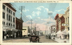 Apollo Theater and Milwaukee Street Looking East Postcard