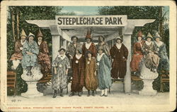 Carnival Girls, Steeplechse, The Funny Place Postcard