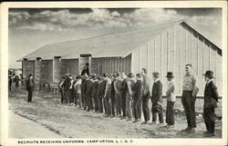 Recruits Receiving Uniforms Postcard