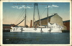 Gun Boat at Navy Yard Postcard