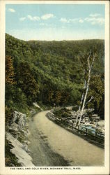 The Trail and Cold River, Mohawk Trail Postcard