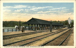 B & M RR Station, The Weirs Lake Winnipesaukee, NH Postcard Postcard