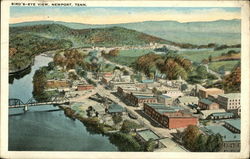 Bird's Eye View of Town Postcard