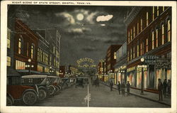 Night Scene of State Street Postcard