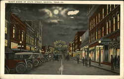 Night Scene of State Street Postcard