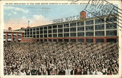 50,000 Employees at the Ford Motor Company's Plant Postcard