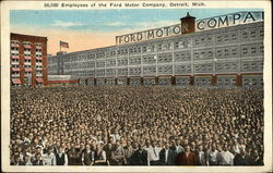 50,000 Employees of the Fort Motor Company Postcard
