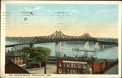 MacArthur Bridge Burlington, IA Postcard Postcard