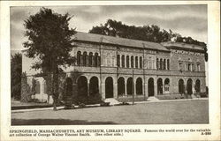 Springfield Art Museum, Library Square Massachusetts Postcard Postcard