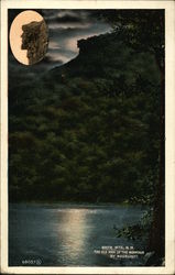 Old Man of the Mountain by moonlight White Mountains, NH Postcard Postcard