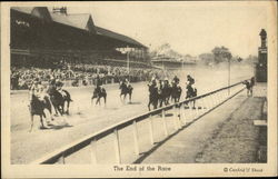 The End of the Race Horse Racing Postcard Postcard