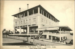 Oriental Park Race Track - Club House from Track Havana, Cuba Postcard Postcard
