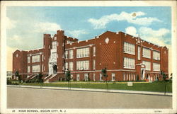 High School Ocean City, NJ Postcard Postcard