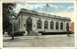 Post Office Connersville, IN Postcard Postcard