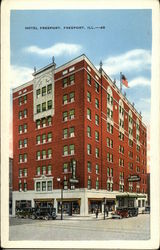 Hotel Freeport Illinois Postcard Postcard