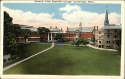 General View Radcliffe College Cambridge, MA Postcard 