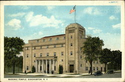 Street View of the Masonic Temple Binghamton, NY Postcard Postcard