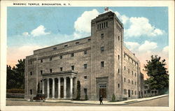 Masonic Temple Binghamton, NY Postcard Postcard