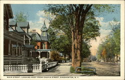 Main Street, Looking West from Chapin Street Postcard