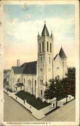 First Baptist Church Binghamton, NY Postcard Postcard