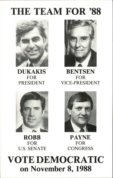 The Team For '88 - Vote Democratic on November 8, 1988