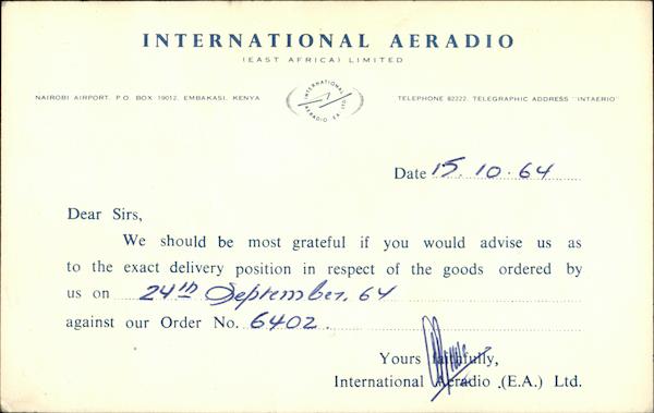 International Aeradio Kenya Africa