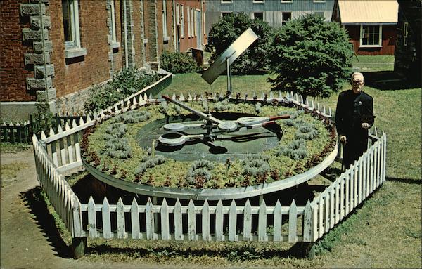 Flower Clock on the Ground of Huron County Pioneer Museum Goderich Canada