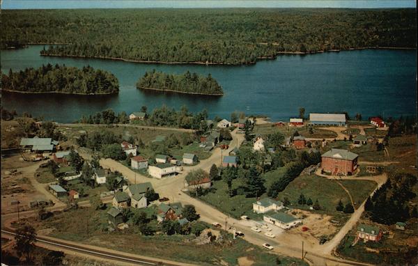 Aerial View of Town Gooderham ON Canada Ontario
