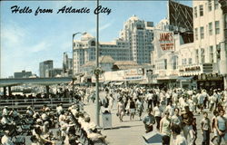 Crowds on the Boardwalk Postcard