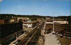 Street Scene - Main Shopping Center Postcard