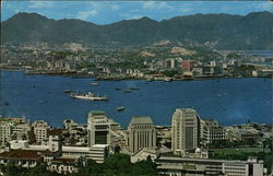 Panorama of Kowloon with Victoria City in the Foreground Postcard
