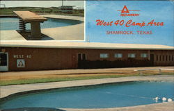 West 40 Camp Area Shamrock, TX Postcard Postcard