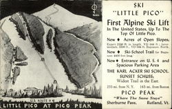 Little Pico at Pico Peak - Ski Lift Postcard